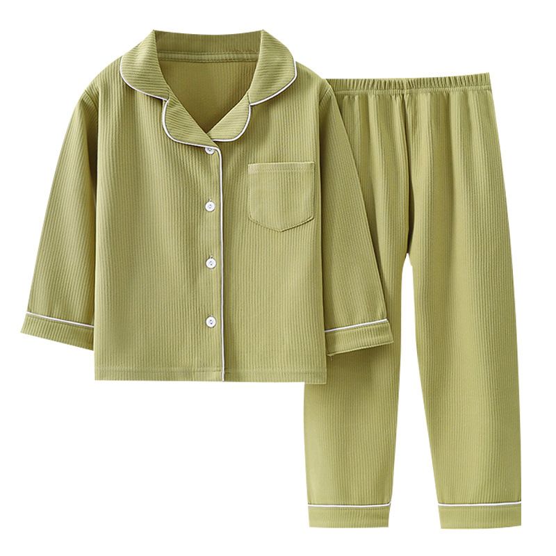 Yi Mei Kids Pajamas De Velvet Long Sleeve Two Piece Set SY05-Pajamas yellow 160cm โ image 6