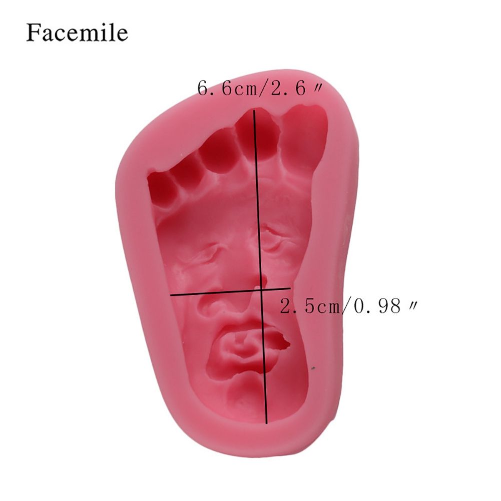 Silicone Foot Face Pattern Pudding Fondant Cake DIY Baking Mold Soap Making Tool — image 6