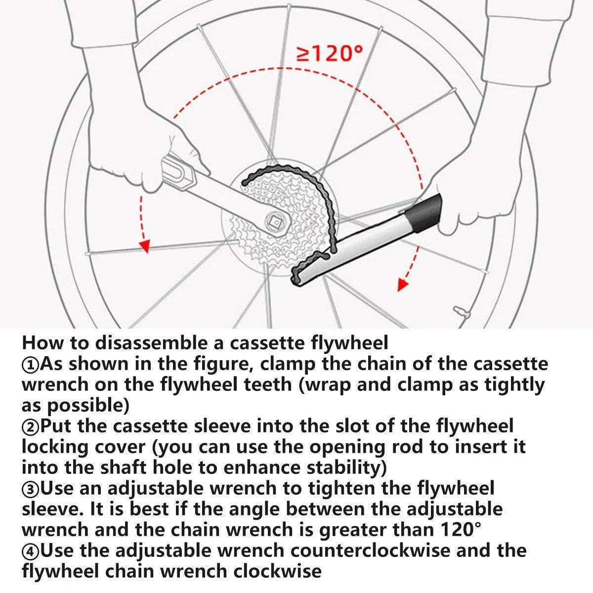 Bicycle Cassette Flywheel Removal Tool Special Wrench for Repair Maintenance โ image 5