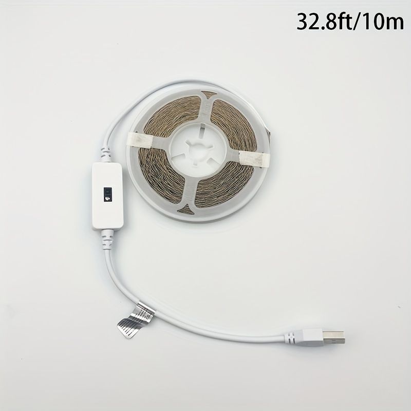 10ft-32.8ft USB-Powered Motion Sensor LED Strip Lights, Automatic Sensing Switch, White & Warm Light, Ideal for Stairs, Closets, Kitchens, Bedrooms, and — image 3