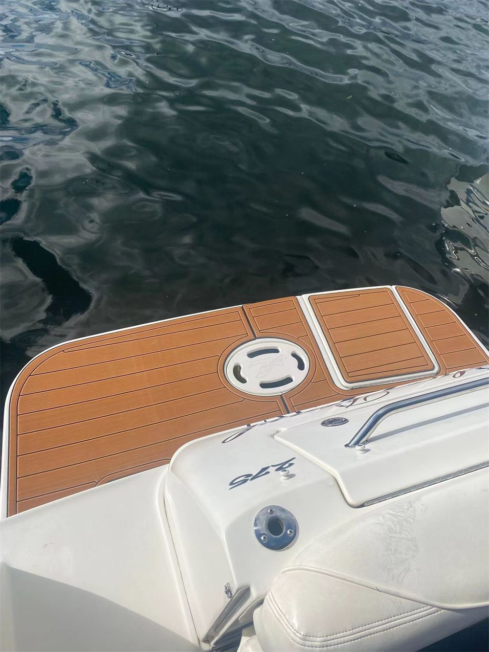 2003 Sea Ray 260 Sundancer Swim Platform Pad Boat EVA Foam Teak Deck Floor Mat SeaDek MarineMat Gatorstep Style Self Adhesive — image 4