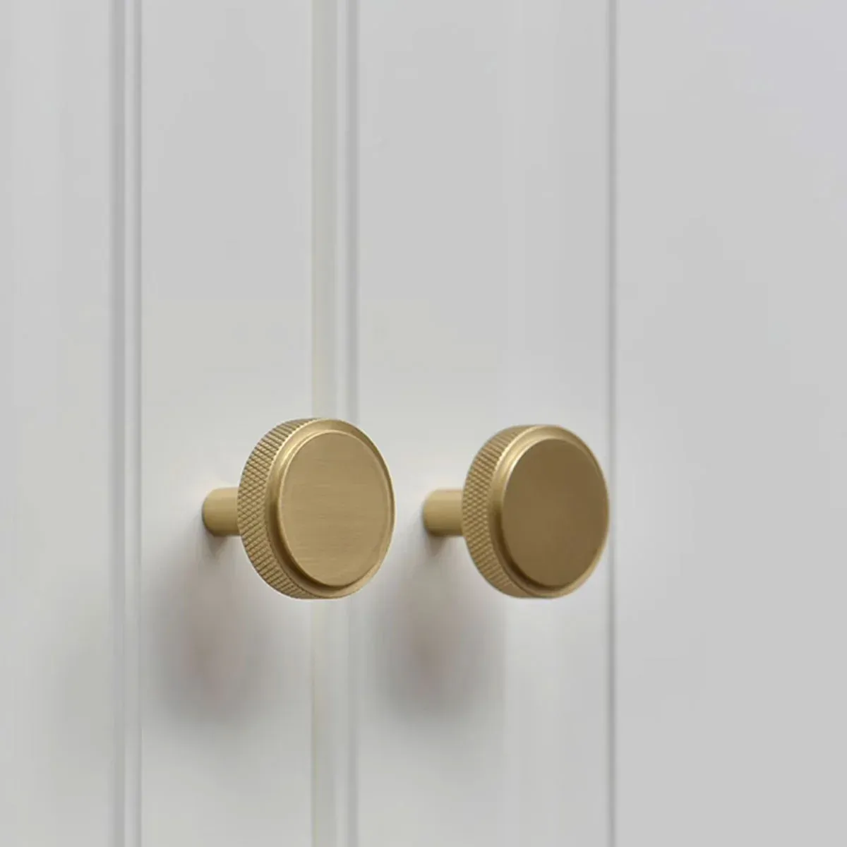 Brass Handle Modern Simple Knurled Copper Pull Closet Drawer Cabinet Door Handle - 20mm โ image 5