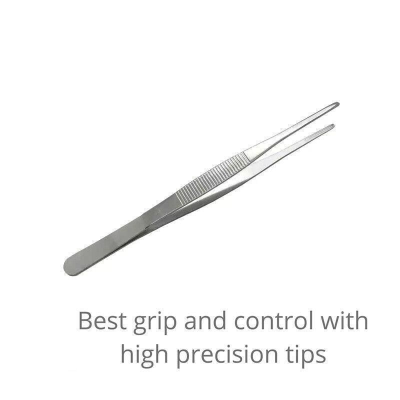 Kitchen Tweezers Silver Garden Tweezer For Professional Use Craft Home Long Au - CR 25cm — image 4