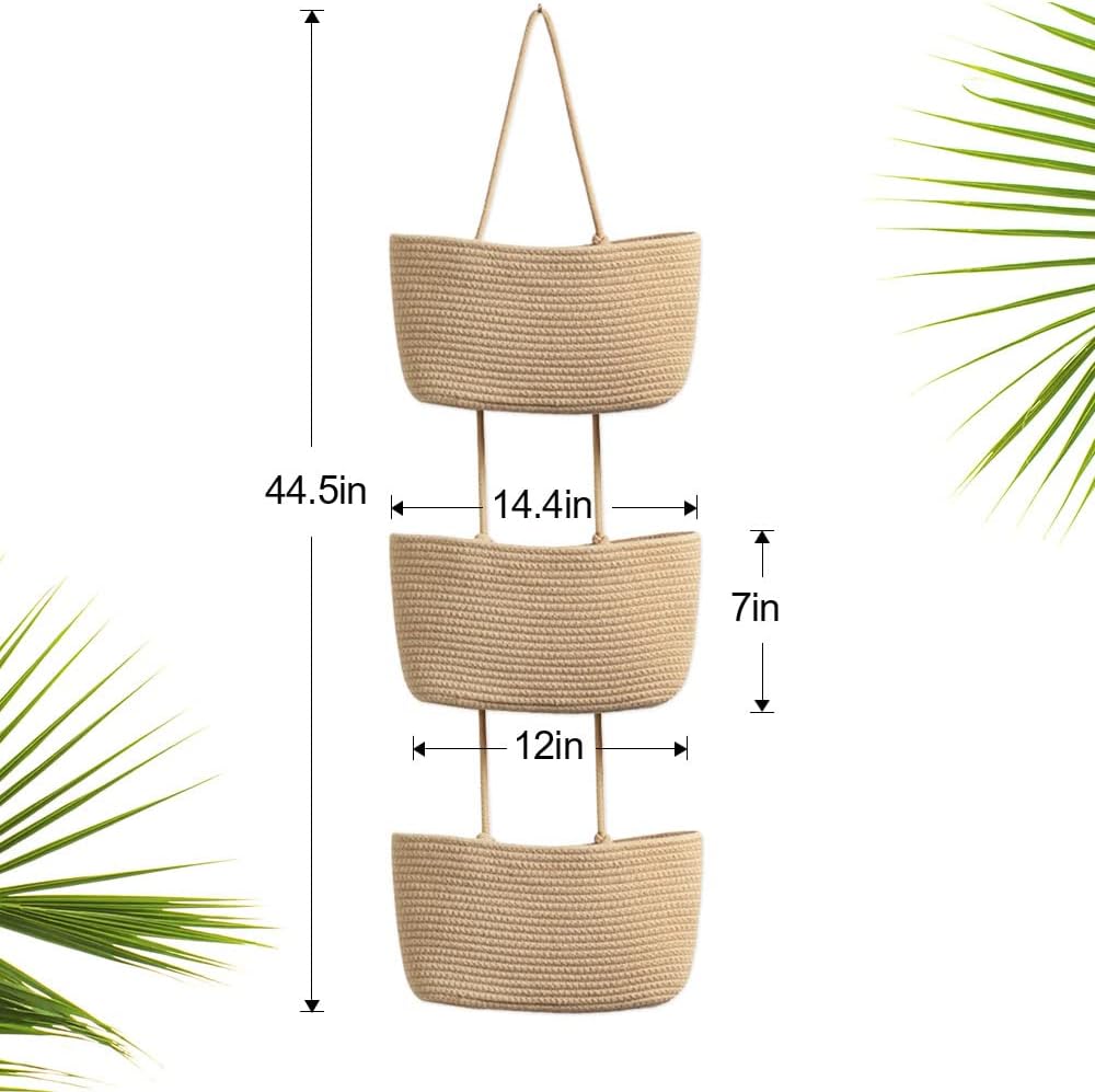Foldable Wall-Mounted Storage Basket - Hanging Organizer for Home Use — image 3