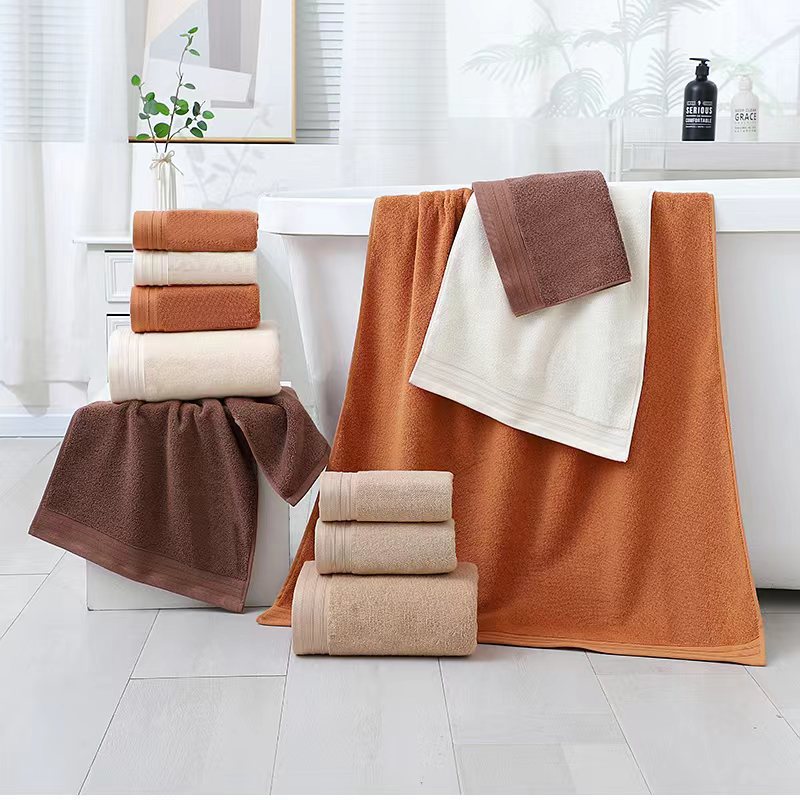 Luxury Combed Cotton Towel Collection - Highly Absorbent, Soft & Durable for Bath, Hand, and Face(Caramel) — image 2