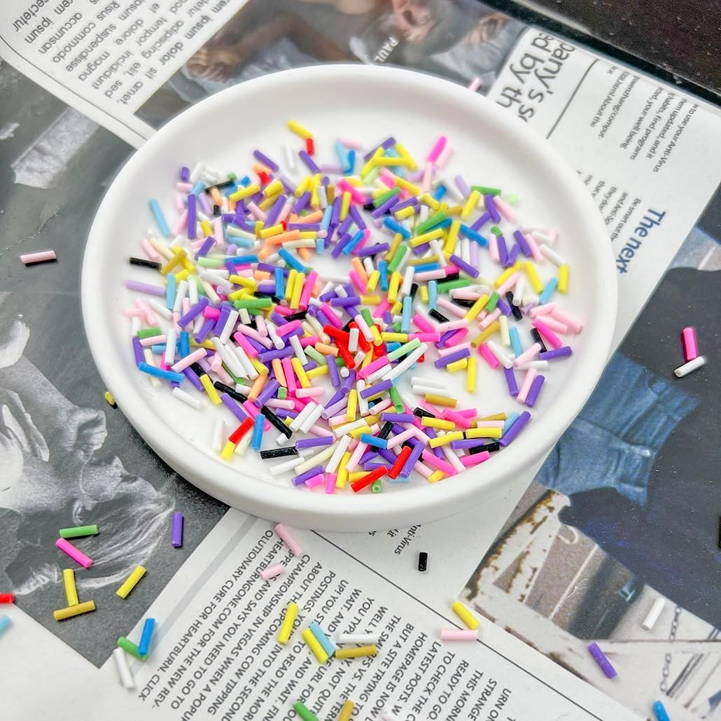 500g Resin Fake Sprinkles Fake Candy Sprinkles Clay Sprinkles Polymer Clay Slices for Nail Art DIY Phone Case Crafts (Mixed color) — image 5