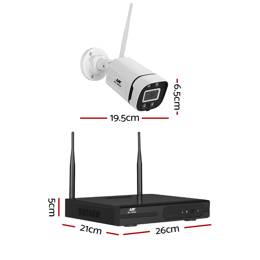 UL-tech Wireless CCTV Security System 8CH NVR 3MP 4 Square Cameras — image 2