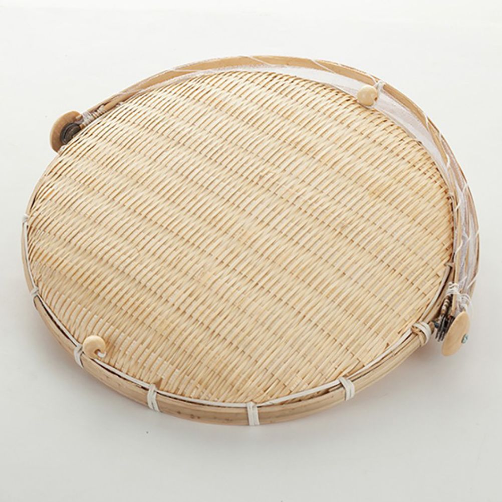 Bamboo Food Serving Tent Natural Handcraft Tray Mesh Food Storage Basket Meal Table Serve Cover โ image 5