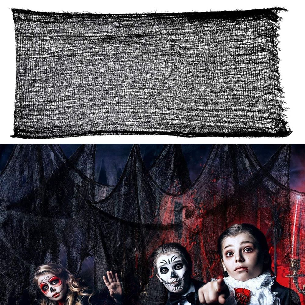 76cmx183cm Halloween Creepy Cloth - Halloween Decorations Clearance - Black Creepy Spooky Halloween Decorations Outdoor Indoor — image 4