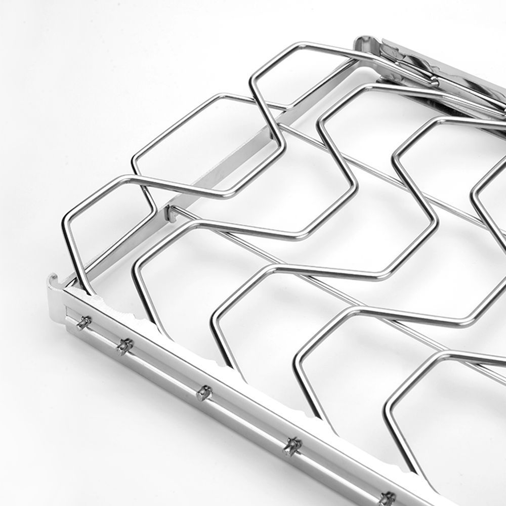 Stainless Steel 4 Slots Rib Racks for Grilling, Foldable Roasting Rack Easy to Use and Clean, Premium Durable Rib Rack Smoker Accessories (1-Pcs) โ image 3