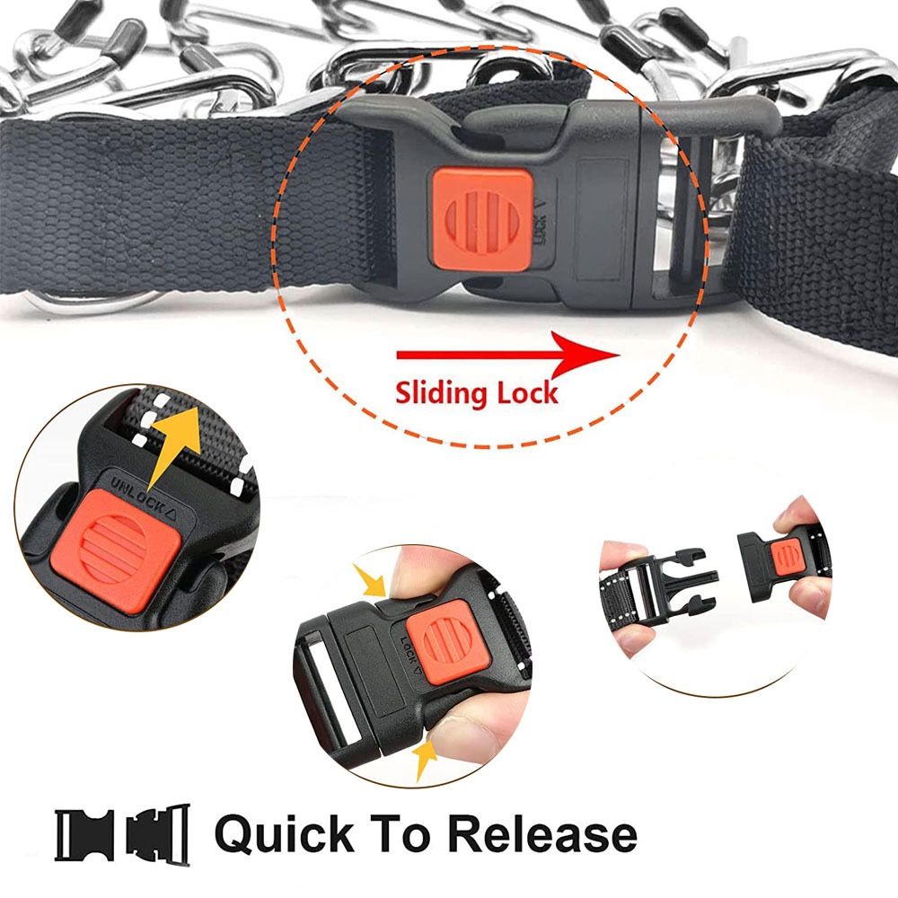 Heavy-Duty Dog Training Spike Collar with Durable Nylon Webbing, Chrome-Plated Pins & Quick-Release Buckle for Behavioral Correction, Leash Control — image 4