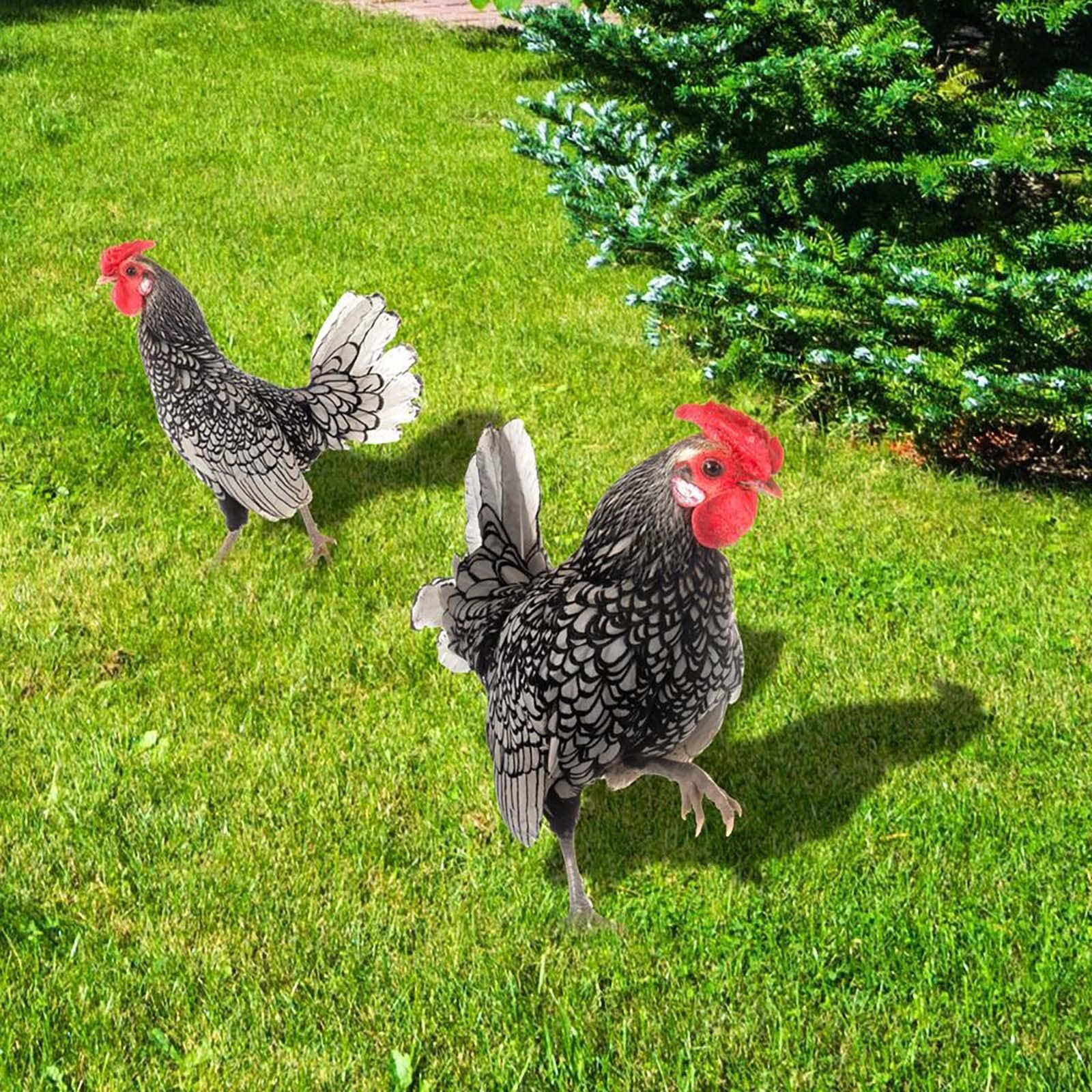 Poultry Yard Garden Decoration, Acrylic Chicken Ducks Yard Decor Garden Statue Farm Style Animal Shape Decor, Garden Sculpture — image 4