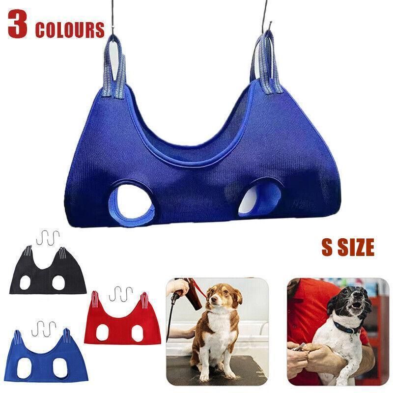 S Size Hammock Helper Pet Dog Cat Grooming Restraint Bags for Bathing Trimming Nail - Blue โ image 2