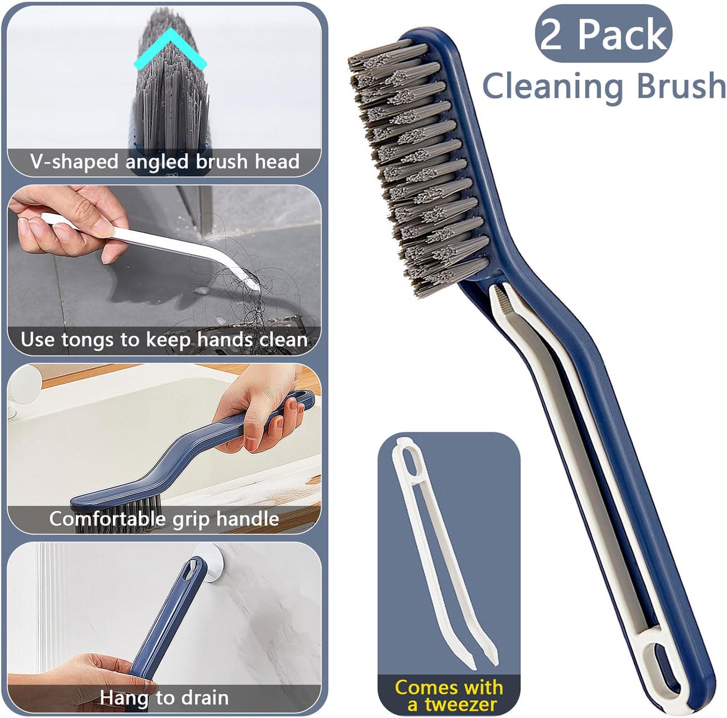 Hard Bristle Crevice Cleaning Brush - Multifunctional Gap Cleaning Brush, Cleaning Tools for Household Use, Home, Kitchen, Bathroom, Window, Vehicle, Faucets — image 2
