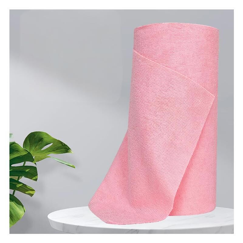 Christmas gift 50-Piece 25x25cm Polycotton Cleaning Cloth Roll, Reusable Dual-Use Dish & Surface Wipes for Home & Kitchen(pink)
