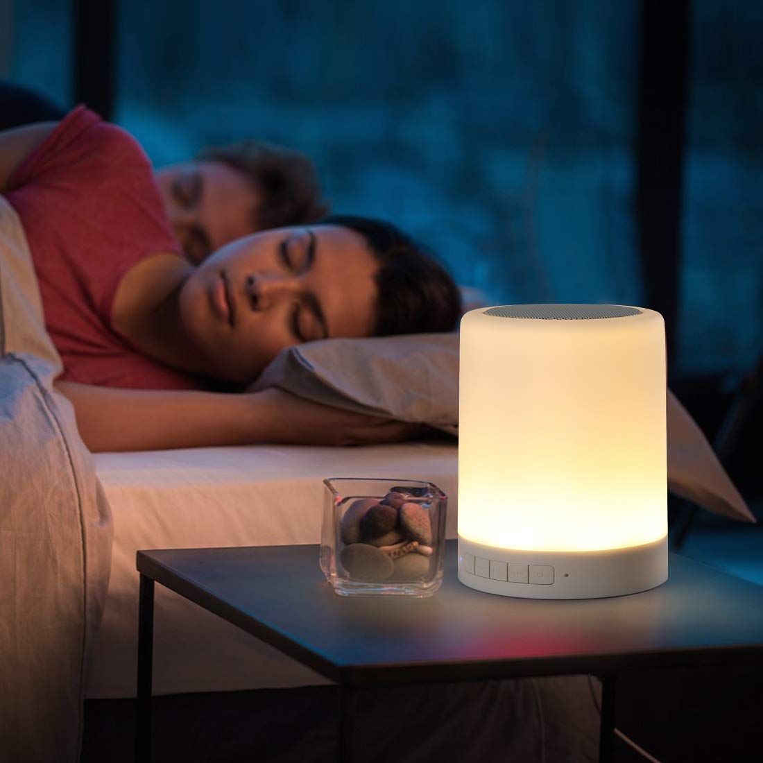 Night Light Bluetooth Speaker Wireless Portable Smart Touch Control Bedside Table Lamp with Colorful Led โ image 2