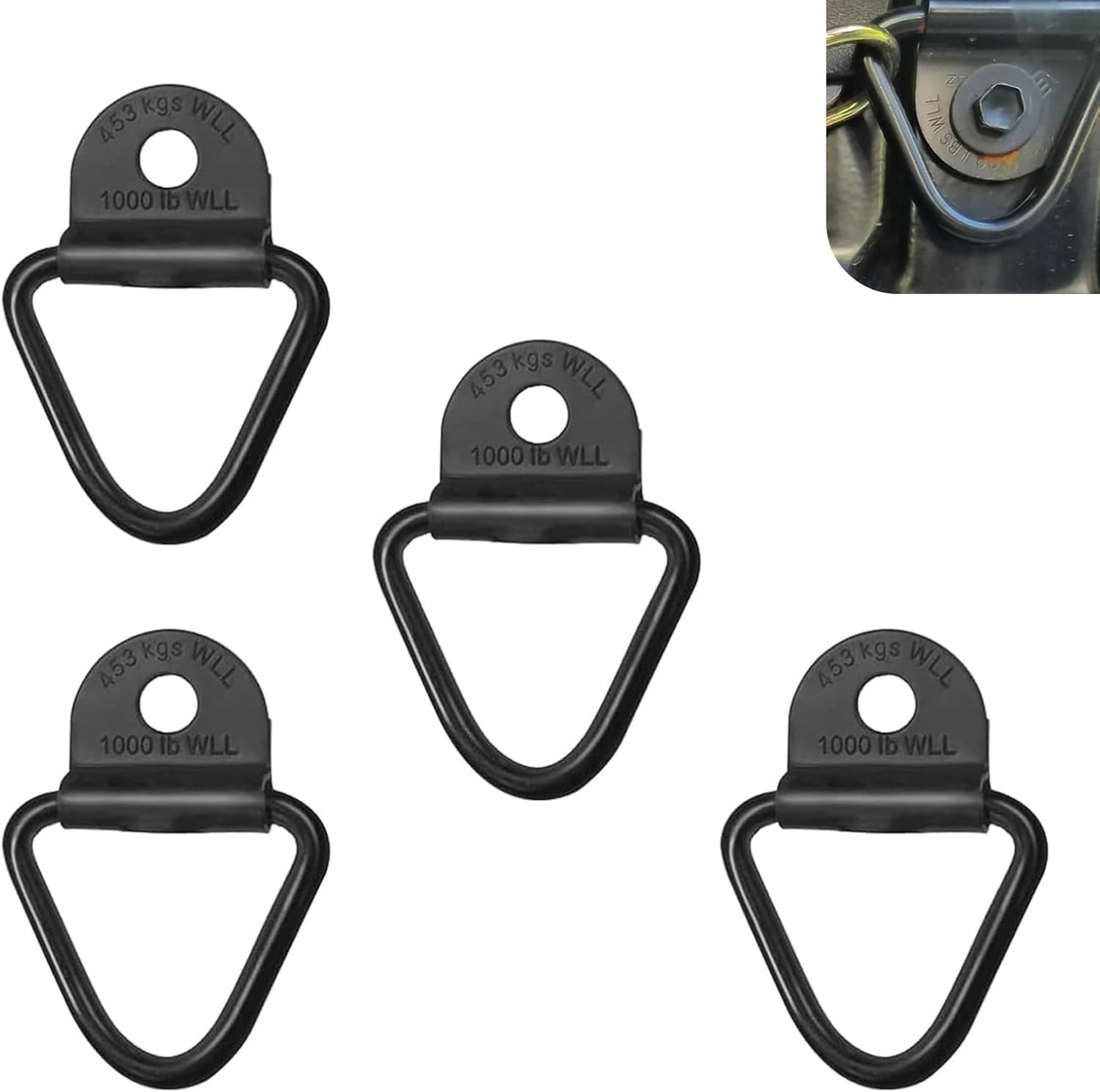 4 PCS Cargo Tie Down Anchors, Heavy Duty V-Shaped Trunk Hook, Multi-Function Anti-Rust Secure Anchor, Universal Embedded Installation Accessory for Off-Roads โ image 2