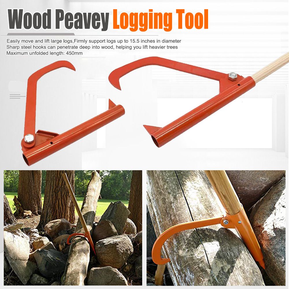 Wood Log Lifter Stainless Steel Effort Saving Log Roller Cant Hook, Orange, Power Tool Parts & Accessories โ image 4