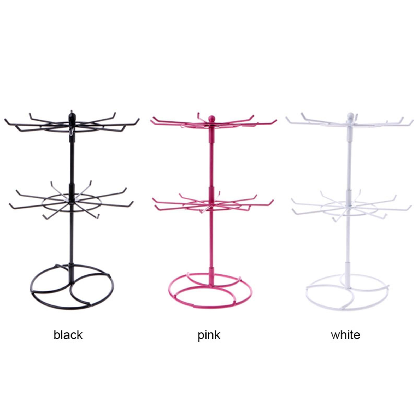 Jewelry Display Rack Double Tier Jewelry Stand Portable Metal Jewelry Rack for Home — image 3