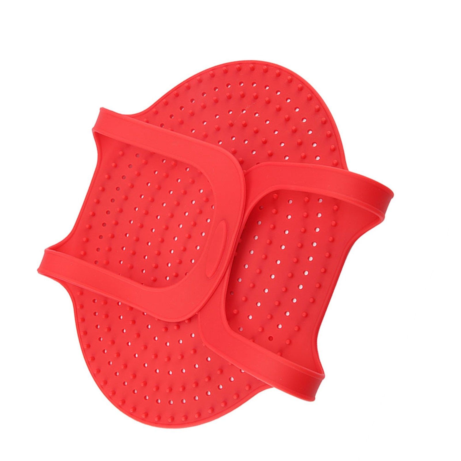 Food Grade Silicone Heat Resistant Turkey Lifter Non Stick Poultry Cooking Mat(Red) — image 6