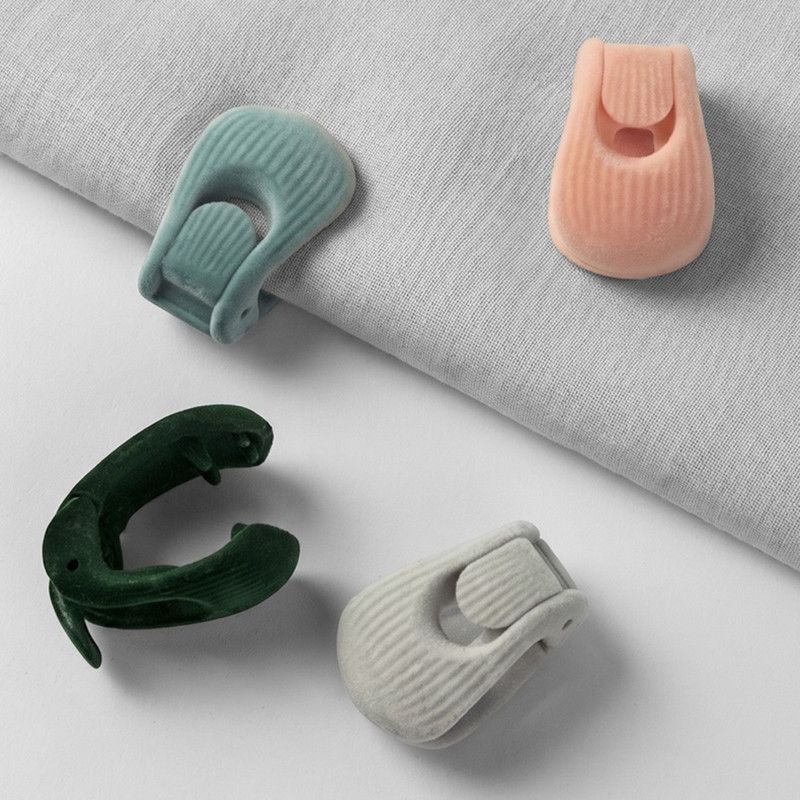 Flocked Needle-Free Quilt Fasteners, Shell Anti-Slip Clips, Duvet Sheet Holder Clips (6-Piece Pack) - Light Green — image 5