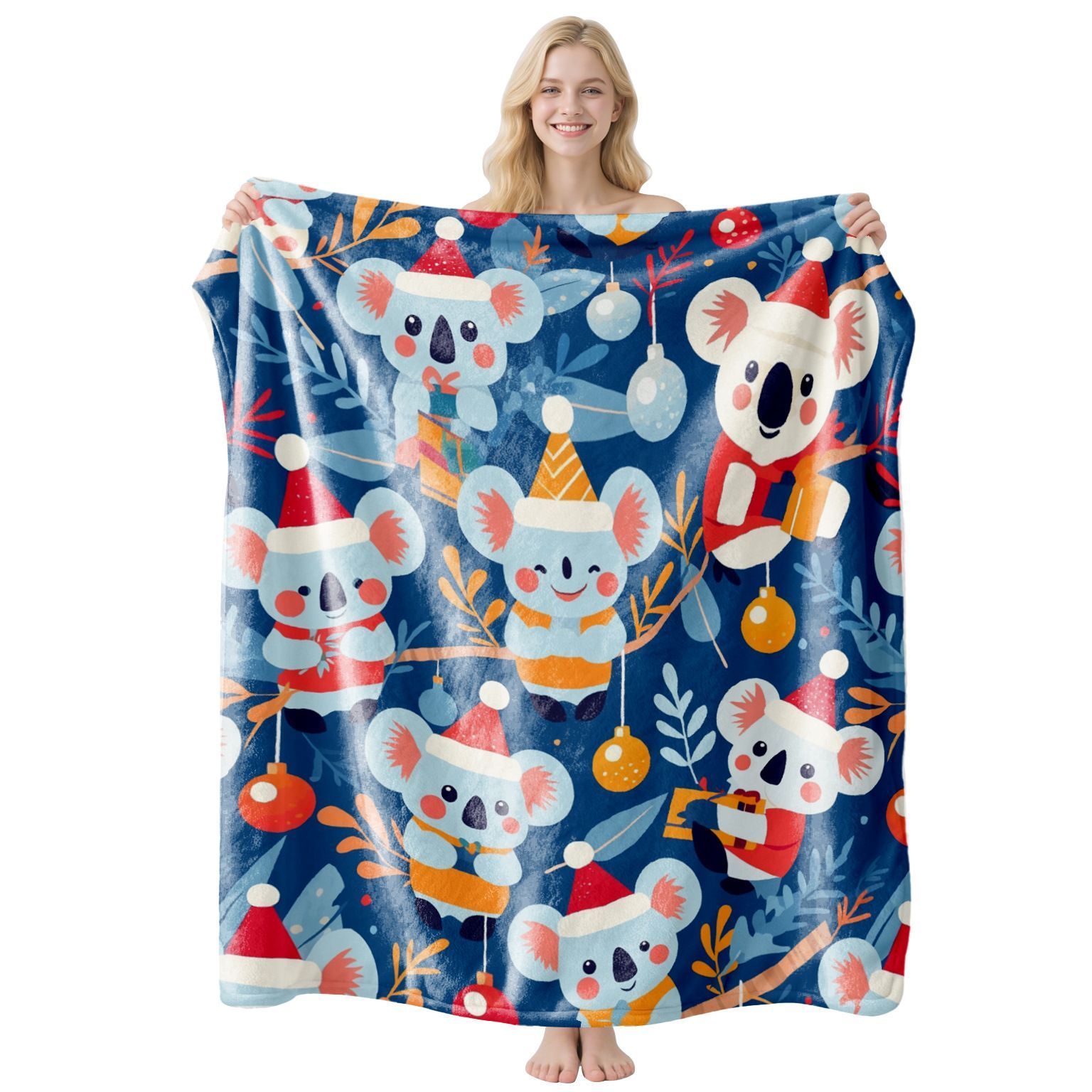 Plush‑Feel Household Flannel Throw, Christmas & Halloween Decorative Nap Cover, Wonderful Holiday Gifting Option For Various Sofa‑bed Settings, Style FLR‑210