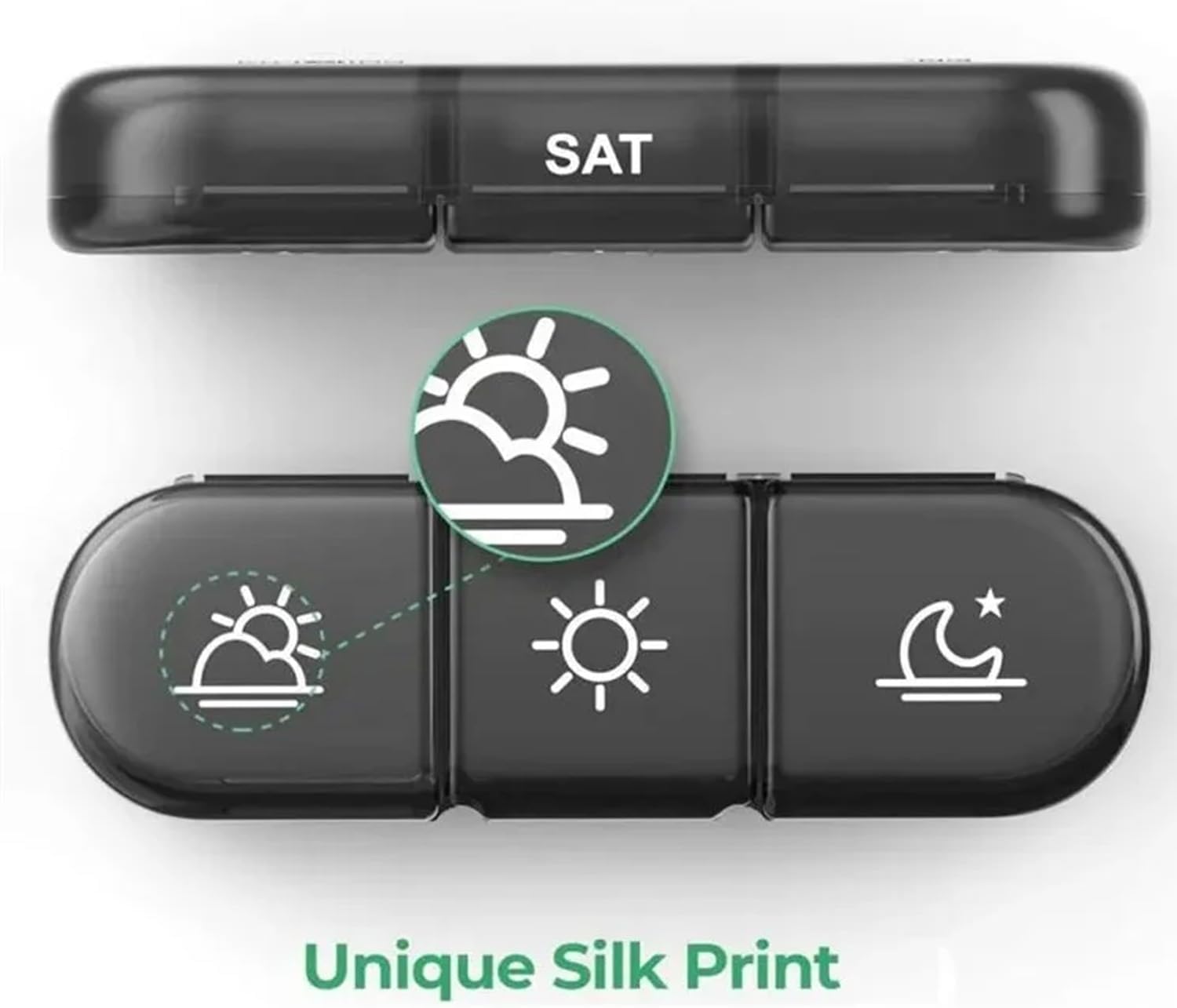 7-Day Organizer with Date Mark, Large Storage Box, PP+ABS Material, Lightweight and Travel-Friendly Design — image 6