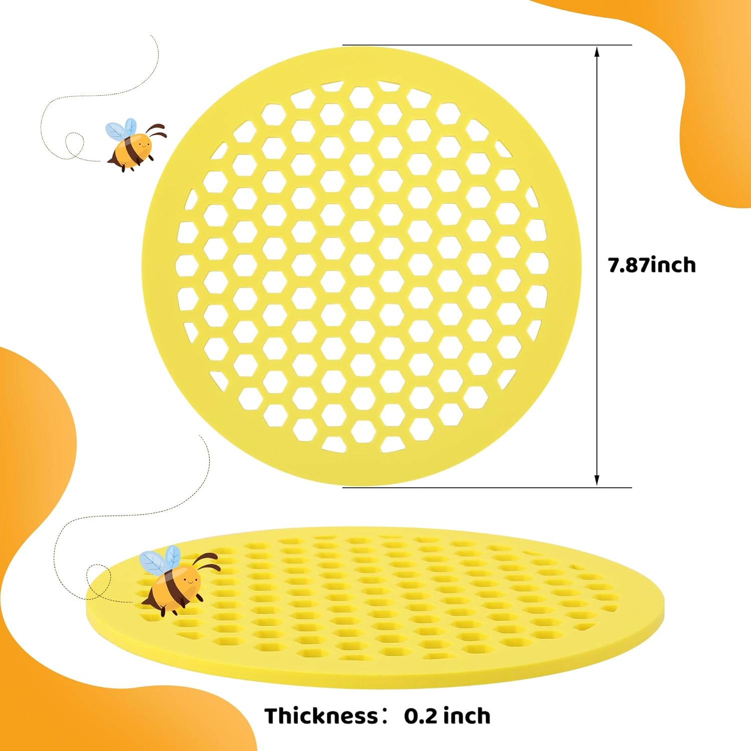 4 Pack Floating Bee Island- 7.87 Inch EVA Foam Floating Bee Watering Station- Butterfly Bee Waterer for Feeding, Bee Bath, Outdoor Garden Decor — image 2