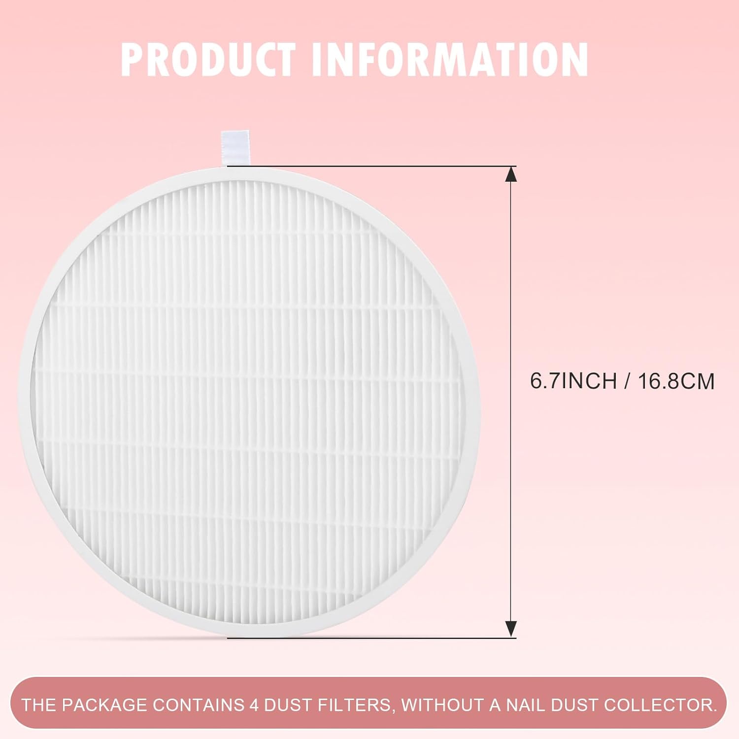 4 Pack Reusable HEPA Filters for MelodySusie Nail Dust Collector, Compatible with SPro/XC320J, Home or Salon Use โ image 3