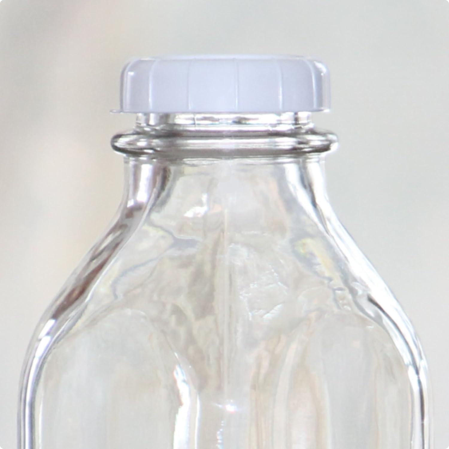 Glass Milk Bottle Caps - 12 Pack - Only Fits Milk Bottles with 48mm (1.87 inch) Tops, Snap On Lids — image 2