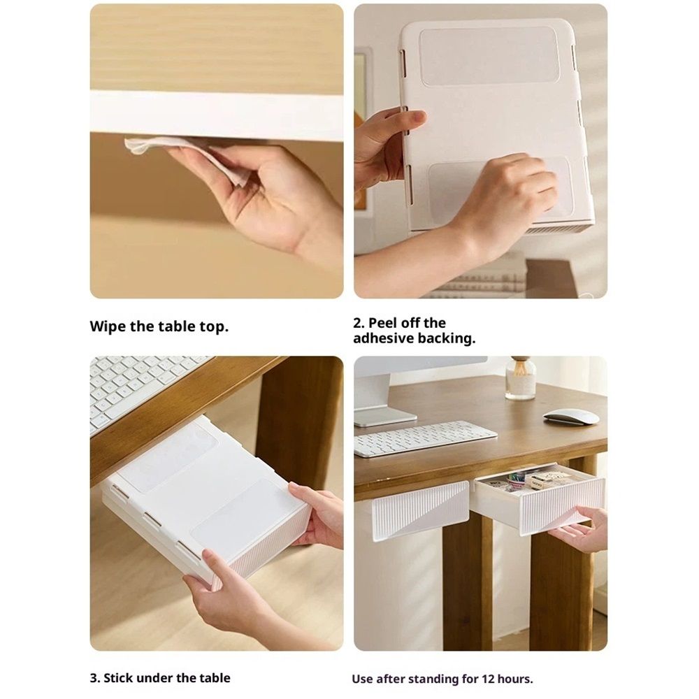 Under Desk Drawer - Large Under Table Hidden Drawer Desk Accessories & Workspace Organizers Desktop Storage Pencil Slide Out Organizer โ image 5