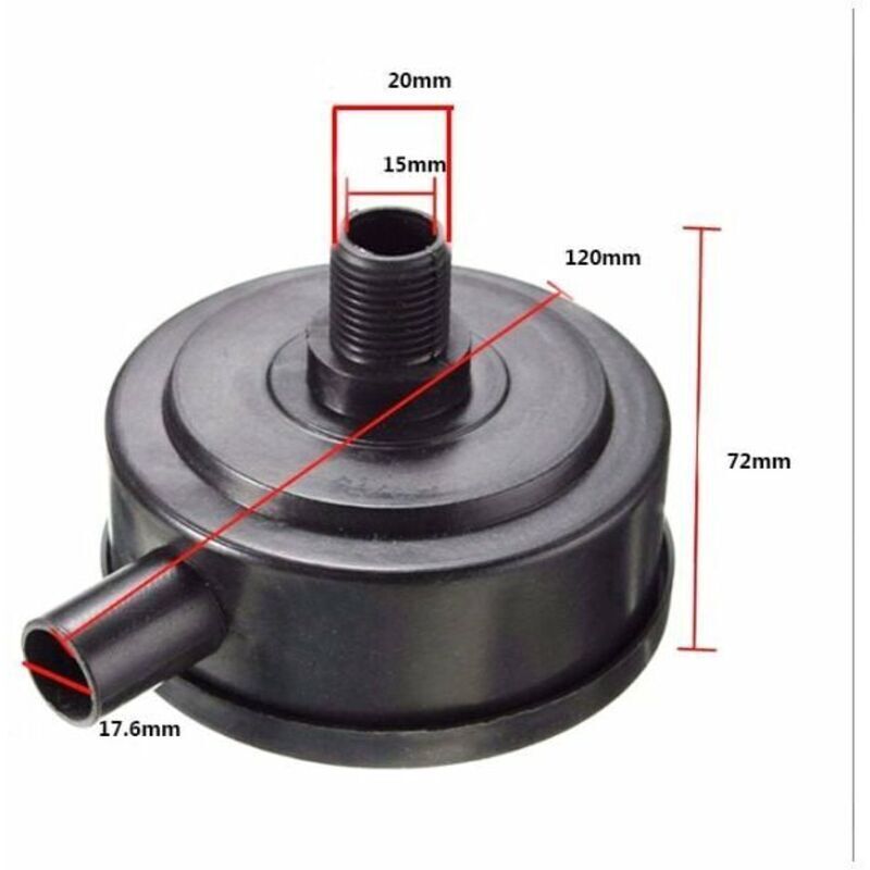Air Filter Compressor Filtration Silencer 20mm Male Connector Black, DEBUNS โ image 5