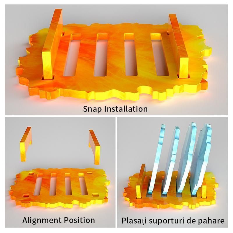 2pc Coaster Epoxy Resin Mould Silicone Cup Mat Holder DIY Craft Tool โ image 5