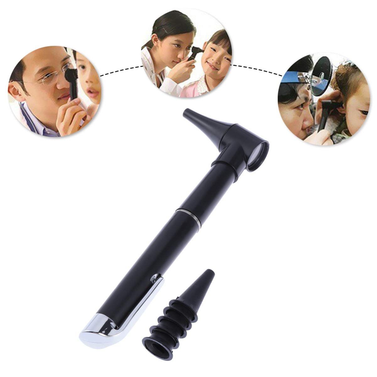 Mini otoscope set diagnostic otoscope with high-resolution full spectrum LED ear light, medical LED pocket otoscope