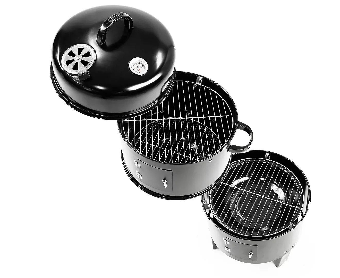 Wallaroo 3-in-1 Charcoal BBQ Smoker Portable Outdoor Barbecue Grill Meat Cooker & Roaster for Backyard Camping โ image 4