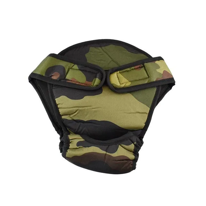 Washable Female Pet Dog Cat Nappy Diaper Physiological Pants Panties Underwear Camouflage - XL — image 3