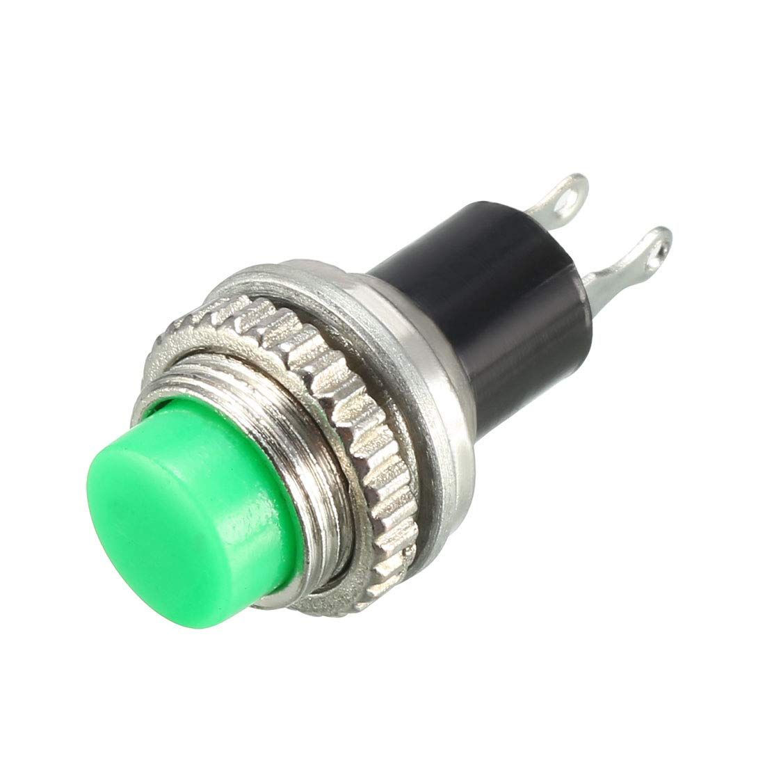 3Pcs Self-Locking SPST Latching Type Dash ON/Off Push Button Switch AC 250V/3A 3 Colors 2 Pins SPST Momentary — image 3