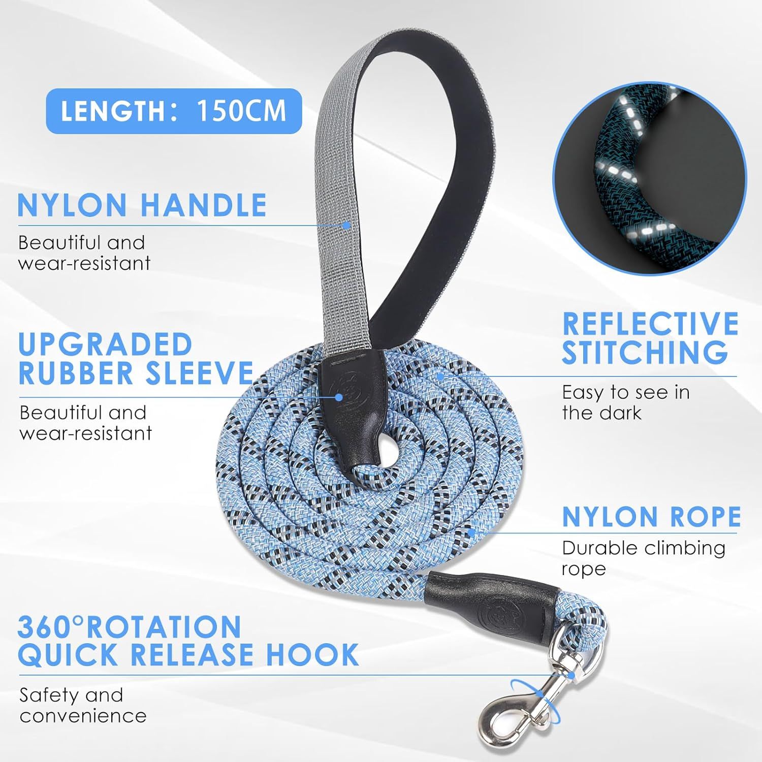 Dog Harness and Leash, No Pull Saddle Style Pet Harness, Breathable Mesh Adjustable Reflective Dog Vest, Dog Leash, for Dogs and Cat Medium Small Harness — image 3