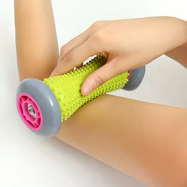 Grey And Black Foot Massage Roller - Plantar Fasciitis & Muscle Relief Tool โ image 3