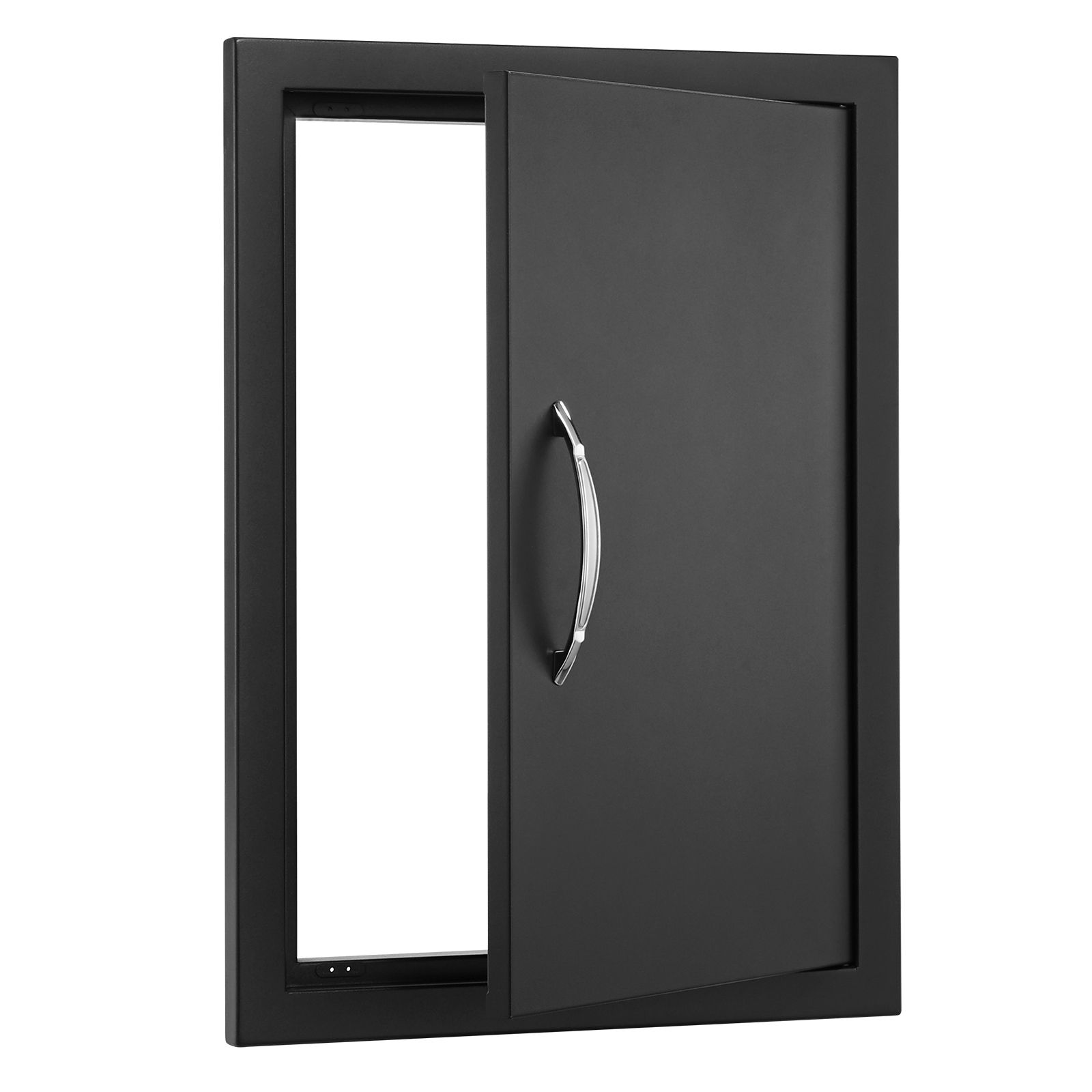 BBQ Access Door, 415 × 570 mm Single Outdoor Kitchen Door, Cold Plate Flush Mount Door, Wall Vertical Door with Handle, for BBQ Island, Grilling Station