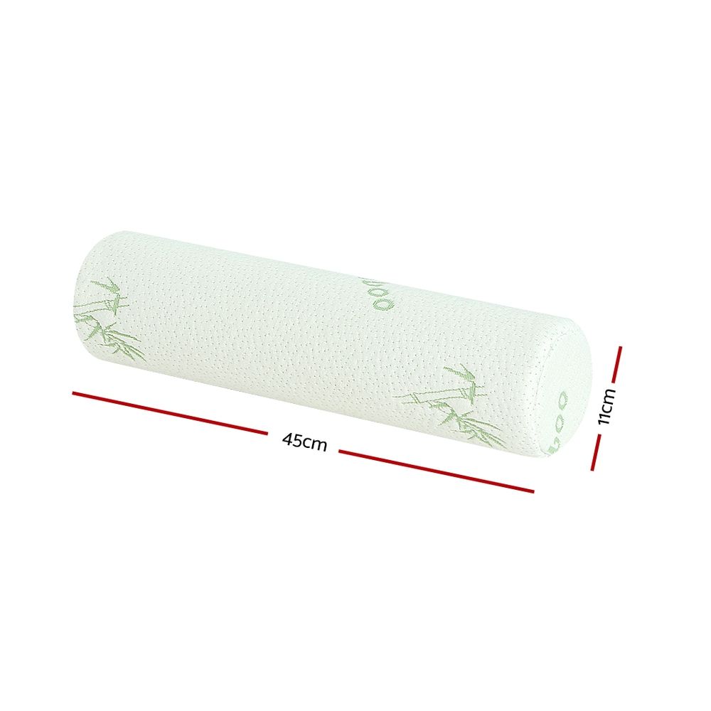Memory Foam Neck Roll Pillow with Bamboo Cover, Cervical Support Bolster Cushion โ image 2
