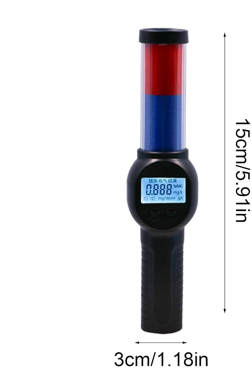 Digital Alcohol Meter - Breathalyzer with English Voice Announcement - Portable Breathalyzer - Contactless Breathalyzer - Safe and Hygienic - Suitable for โ image 2