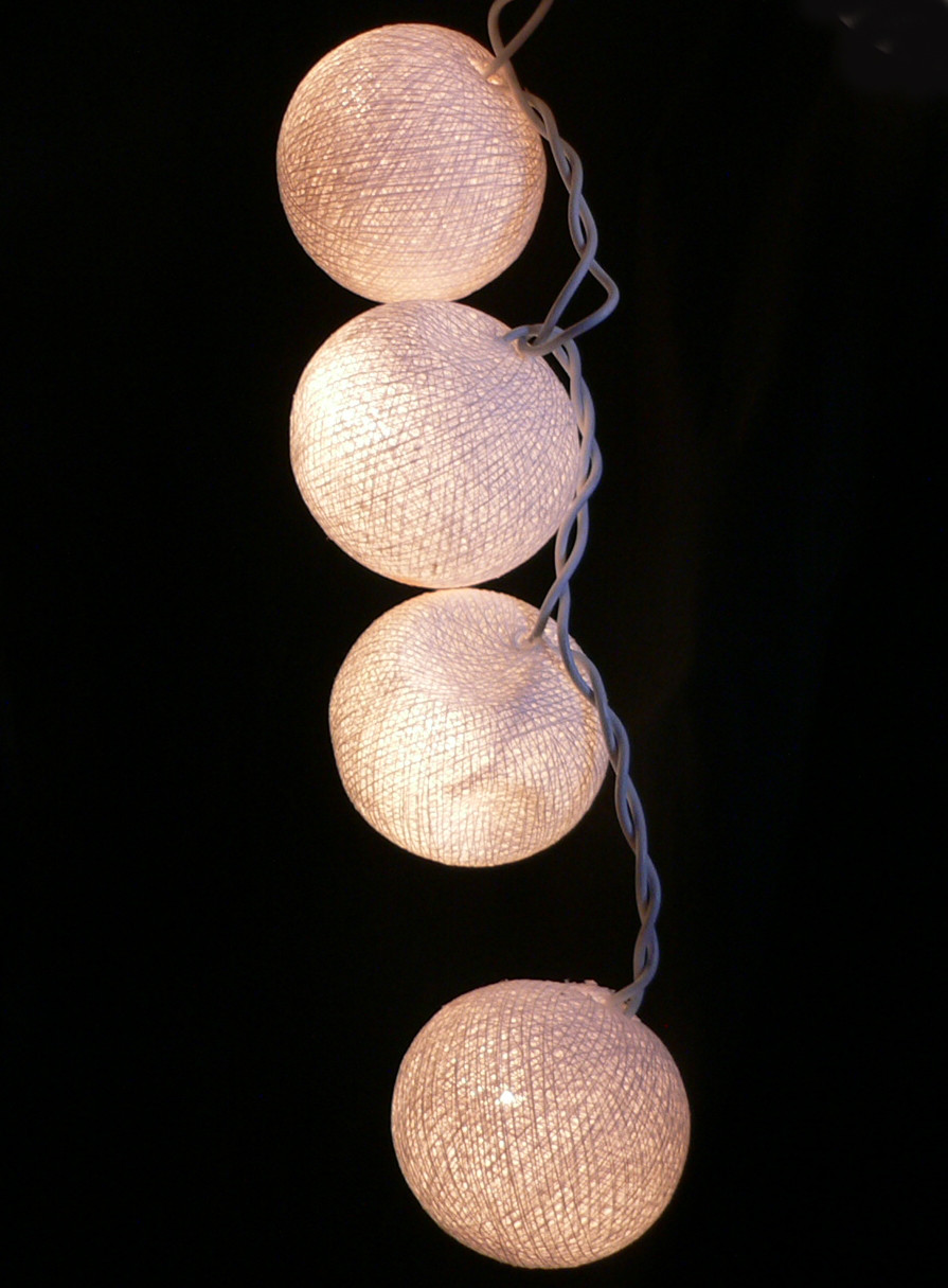 20 White 5cm Ball battery string LED - wedding party home event decoration โ image 3
