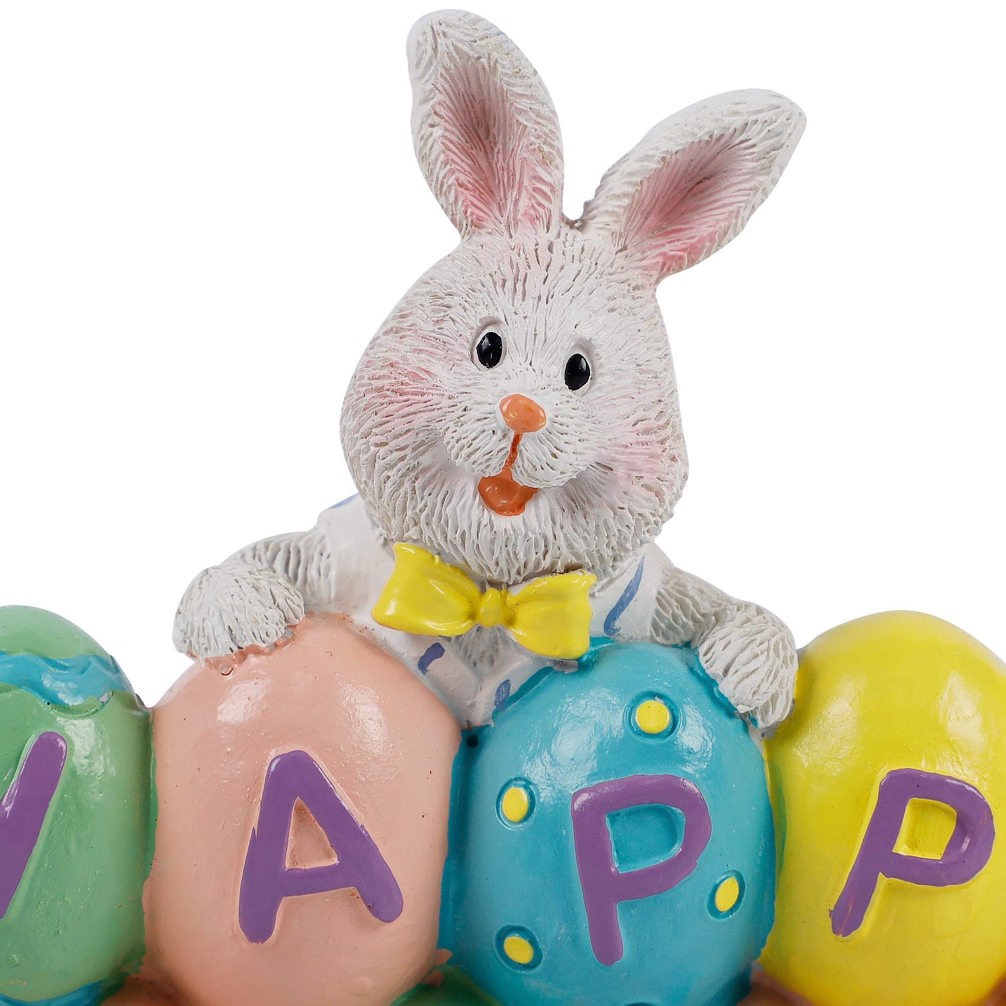 Hand drawn Easter egg bunny centerpiece, decorated with Easter resin statues on the desktop, suitable for home living rooms, bedrooms โ image 5