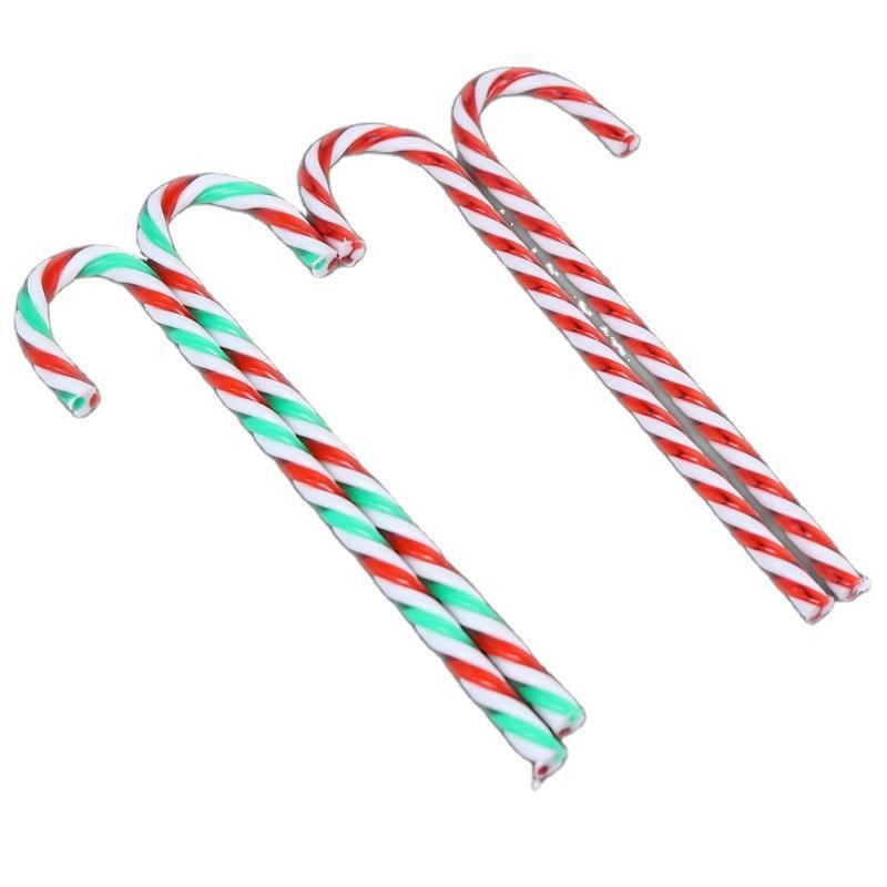 12pcs Christmas Candy Cane Twisted Plastic Candy Cane Xmas Tree Decoration for Christmas Tree Hanging Ornaments