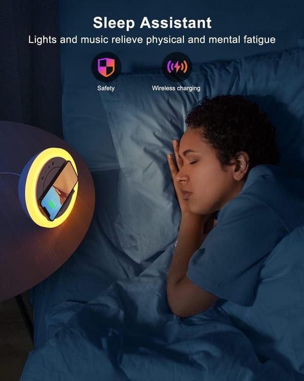 Color-Changing Bluetooth Speaker with Wireless Charging Pad — image 4