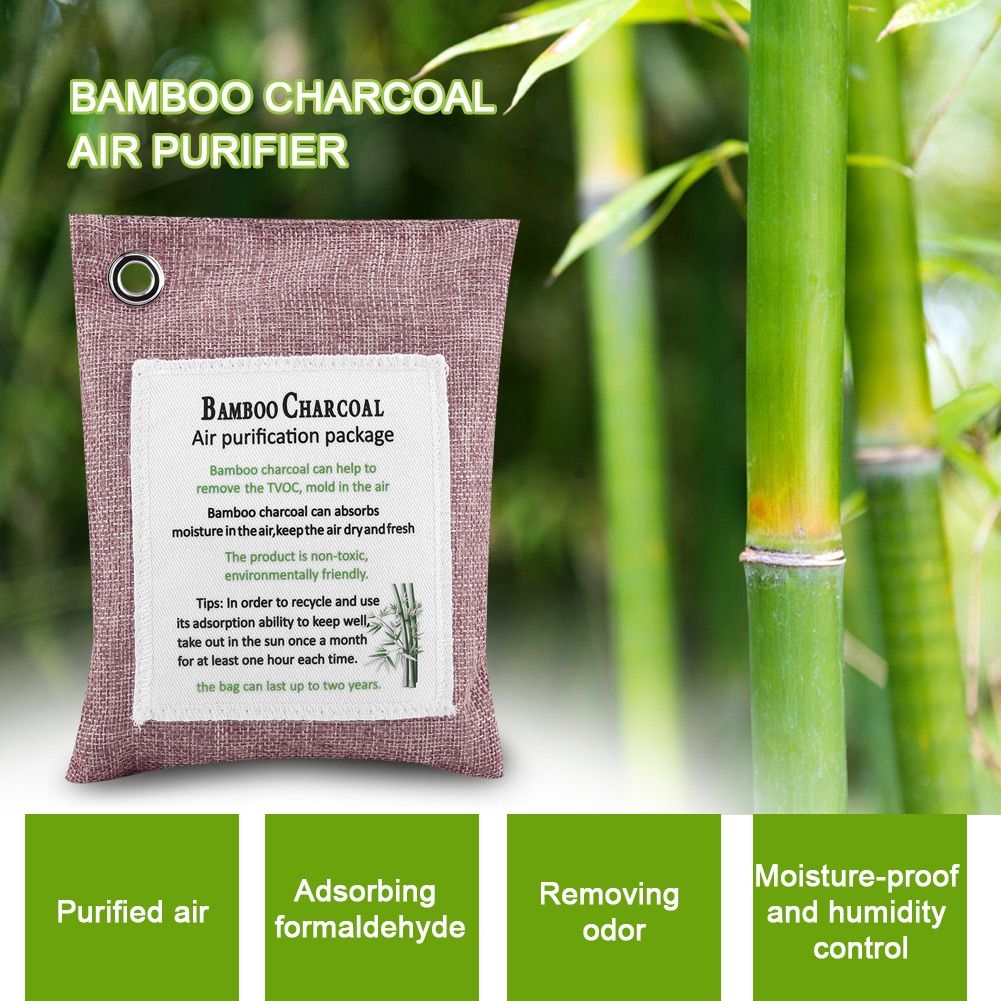 8 Colors Air Purifying Bag Activated Charcoal Bamboo Odor Purifyer Car Deodorizer Peachpuff โ image 6