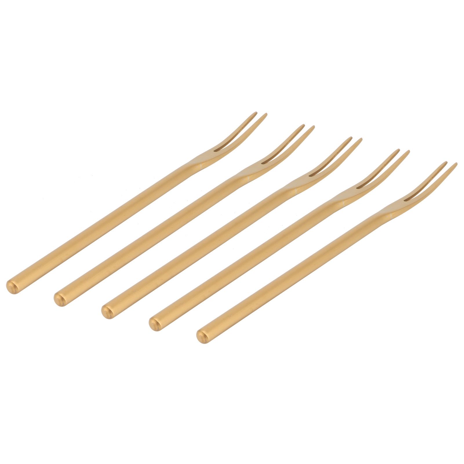 5Pcs Fruit Fork Stainless Steel Originality Cute Dessert Cake Small Fork for Home Bar Office — image 3