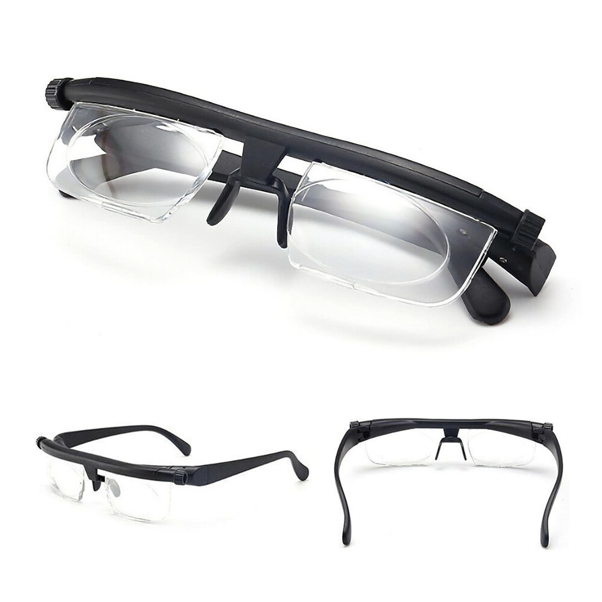 Adjustable Glasses Dial Vision Reading Glasses Focus Adjustable Reading Glasses Men and Women View Pro, Glasses