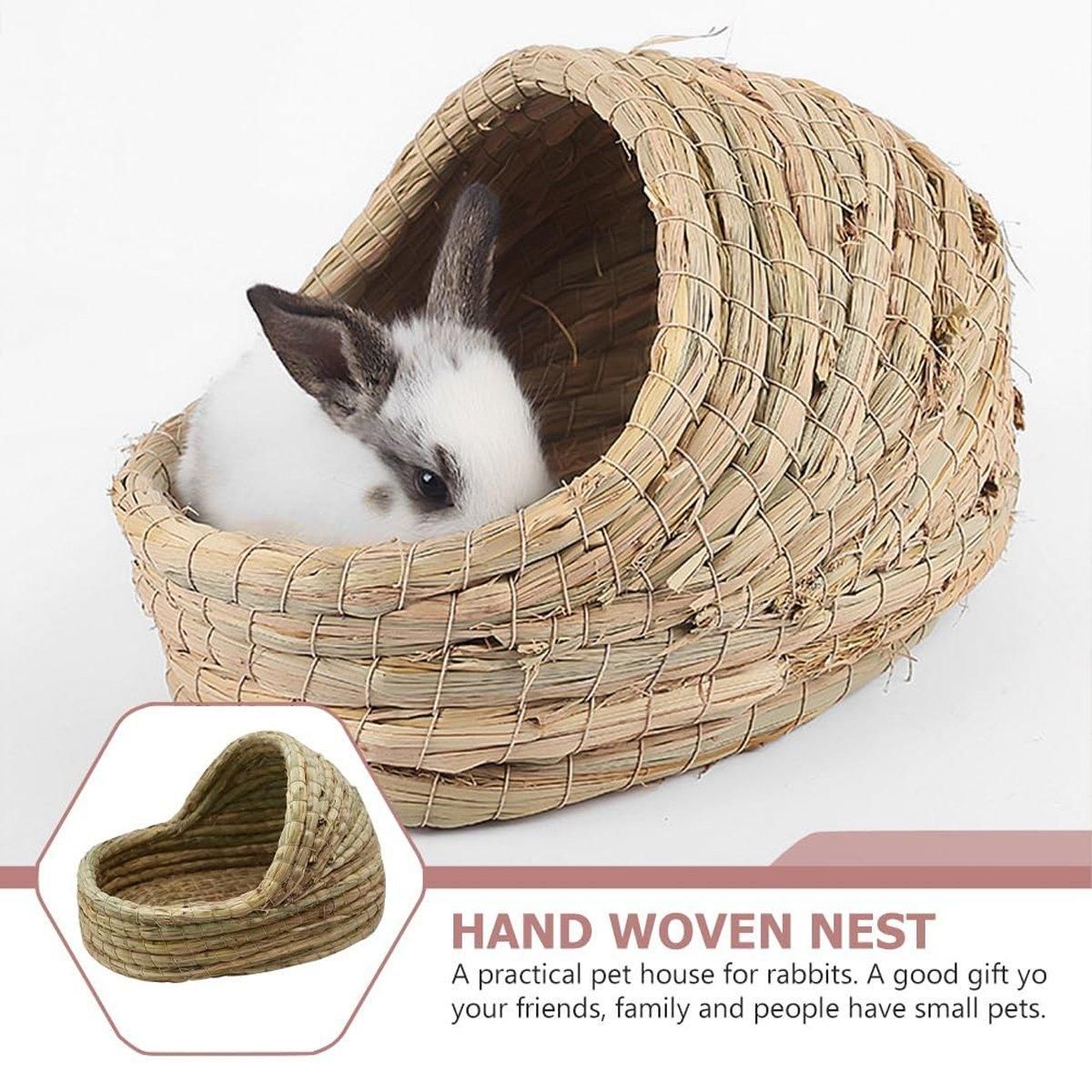 Rabbit Grass Hutch Cage Pet Hiding Nest Pigeon Hutch Small Animal Shelter — image 6